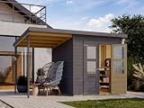 Merseburg Terragrau 415 x 236 x 220 cm Gerätehaus, Gartenhaus...