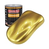 Restoration Shop - Anniversary Gold Metallic Urethane Basecoat Auto Paint - Gallon Paint Color Only - Professional High Gloss Automotive, Car, Truck Refinish Coating