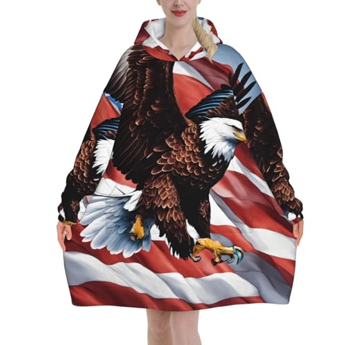 Couverture surdimensionnée aigle américain fini le froid hivernal avec ce plaid doux