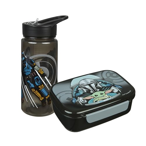 Scooli - Star Wars Set Cadeau de Vaisselle pour Enfants - Set composé d'une boîte à Pain et d'une Gourde - idéal pour l'école ou Le Jardin d'enfants - à partir de...