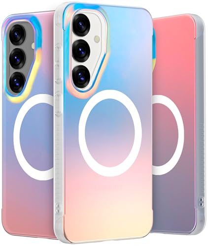 LONLI Hue - Samsung Galaxy S25 �X�}�z�P�[�X - [Magsafe�Ή� | 360°�Ռ��z���o���p�[ | ���̎q�Ə����̂��߂̃L���[�g�Ń��j�[�N�Ŕ������d�b�J�o�[] - �z���O���t�B�b�N�ʒ��F