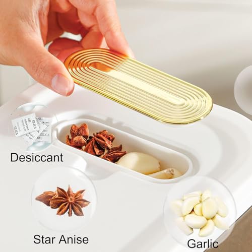 Sooyee Clear Rice Dispenser 11Lb with Measuring Cup by Sooyee - Used condition - Image 3