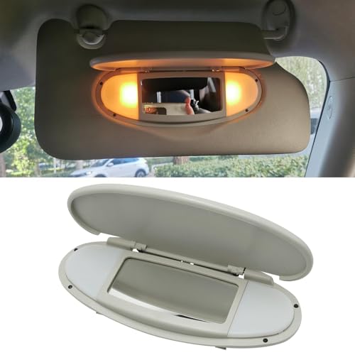 Abodvu Compatible Mini Cooper Sun Visor Illuminated Mirror Cover R55/56/60, 1PCS Beige Vanity Mirror...