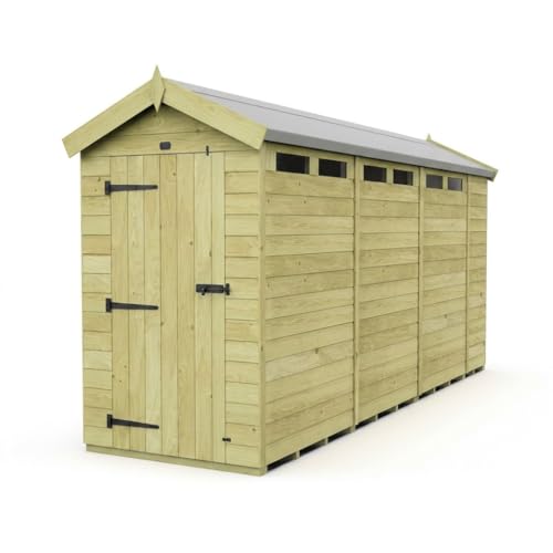 Image of Total Sheds 4x14 Apex Security Shed Fast 2-5 Days Delivery Anywhere In The U.K