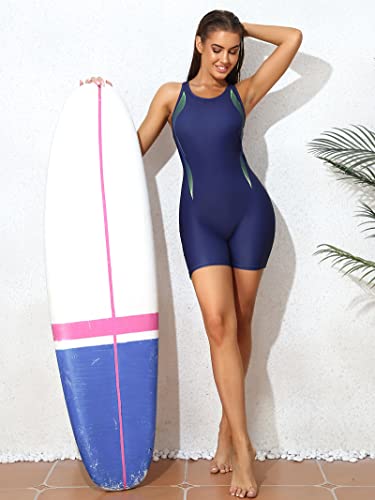 Attraco One Piece Athletic Swimsuit For Women Training Bathing Suits Lap Swimwear #TOP4