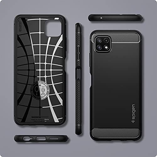 Spigen Rugged Armor Case Compatible with Samsung Galaxy A22 5G - Matte Black