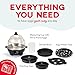 Dash Deluxe Egg Cooker - Boiler, Poacher & Steamer - Includes Measuring & Recipe Guide - Dishwasher Safe - BPA Free - Holds 12 Eggs, Black