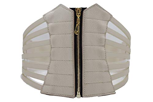 TFJ Women Wide Corset Belt Hip Elastic High Waist Band Plus Size L XL XXL Light Gold3