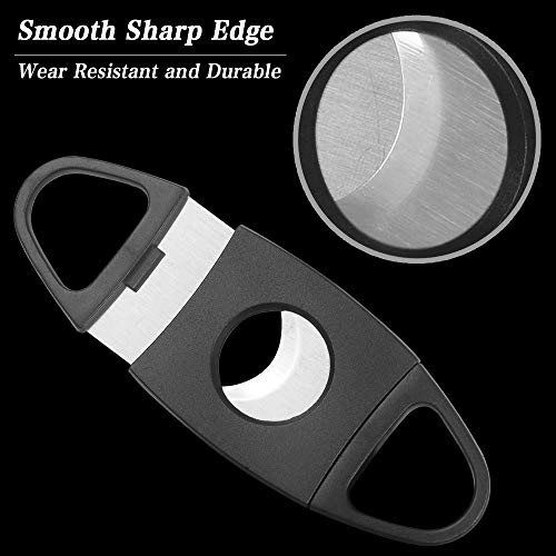 Cigar Cutter, Cgboom Portable Double Stainless Steel Blade Cigar Clippers Tool, Sharp And Easy To Cut, 12 Pack Guillotine Plastic Cigar Punch, Black - Groomsmen Gifts, Party Giveaways, Party Favors #TOP1