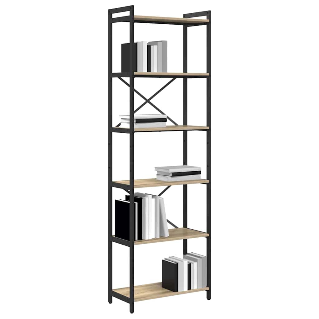 Generisch Bücherregal Sonoma-Eiche 60 x 30 x 189,5 cm Holzwerkstoff,Möbel,Regalsysteme,Bücherregale Bücherschränke-868378