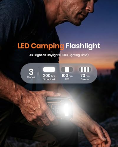 A ADDTOP Solar Charger Power Bank 20000mAh Built-in 4 Cables, Wireless Portable Charger with 4 Solar Panels and 3 USB Ports, PD QC 3.0 Fast Charging Battery Pack for Cell Phone, Tablets(Orange) - Image 8