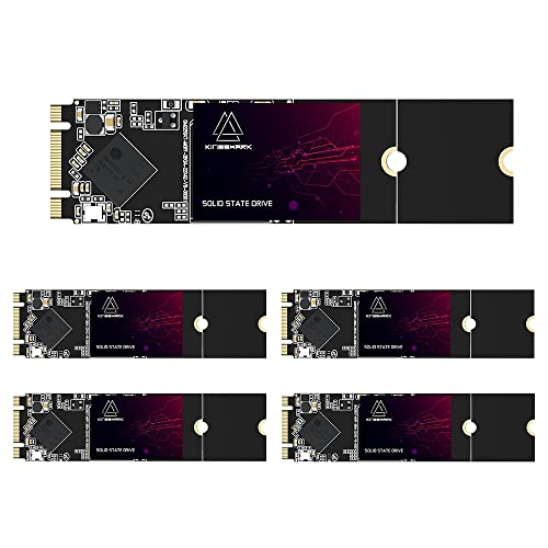 Kingshark �Q�[�}�[ M.2 SSD 64GB SATA III 6 Gb/s�A(2280mm) �����\���b�h�X�e�[�g�h���C�u - �f�X�N�g�b�vPC�m�[�g�p�\�R���ɑΉ� (M.2 2280�A64GB*5�p�b�N)