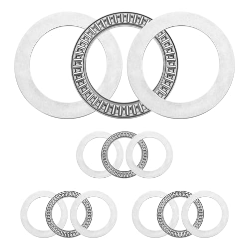 Image of sourcing map 4 Sets AXK5578+2AS Thrust Needle Roller Bearings with Washers, 55x78x3mm Chrome Steel Needles Roller Bearing, P5 (ABEC 5)