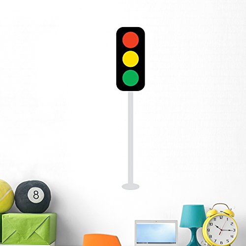 Wallmonkeys Free Standing Traffic Light Wall Decal Peel and Stick Graphic (48 in H x 34 in W) WM215242