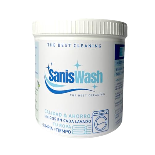 SanisWash, Detergente en Cápsulas con Oxígeno Activo, Detergente para Lavadora, Eficaz Incluso a 20º, Elimina el Olor en la Ropa Deportiva, Ropa Limpia y Fresca, 21 Cápsulas