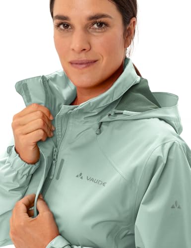VAUDE Damen Freizeit und Regenjacke Escape Bike Light, wasser- und winddicht, atmungsaktiv, dusty fern, 40