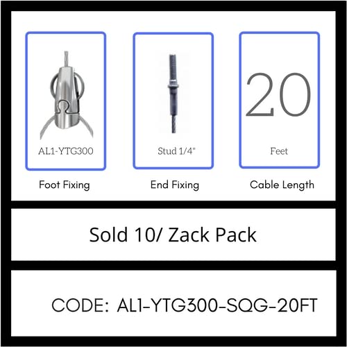 GRIPPLE UL Approved Angel Y-Toggle Hanger, Sold 10/Zack Pack, Made in USA (AL1-YTG300-SQG-20FT)