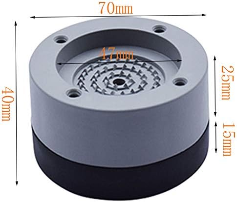 4 PCS Washing Machine Feet Pads, KAIISSA 4 cm Universal Vibration Damper, Anti-slip Anti-vibration Rubber Mats Silent Feet for Washing Machine and Dryer Refrigerator Raise Height Reduce Noise (Gray)