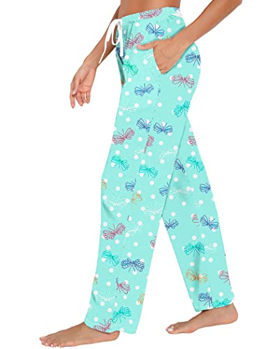 Enjoynight Women's Comfy Casual Pajama Pants Print High Pajama Bottom Drawstring Lounge Pants With Pockets(Flying,Medium) #TOP3