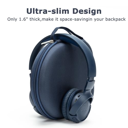 Image of Ginsco Case Compatible with JBL Tune 510BT /520BT /500BT with Sony WH-CH520 /510, Ultra-Slim Hard Shell Headphone Case for On Ear Headphones (Navy Blue)