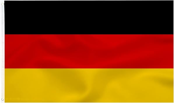 Germany flag German flag Flag 3x5FT -90x150cm Decoration Indoor/Outdoor Quality Polyester with Vivid Color and Brass Grommets Decorations