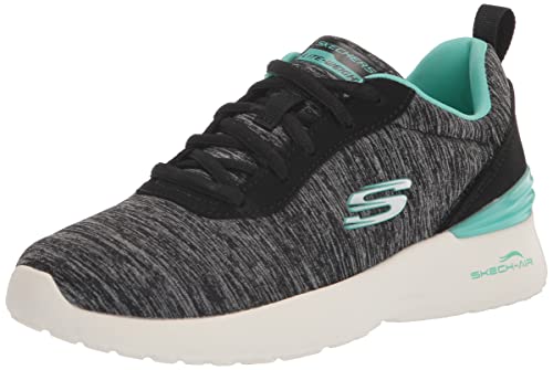 Skechers Sport Women's Women's Skech-AIR Dynamight Sneaker, BKAQ=Black/Aqua, 6