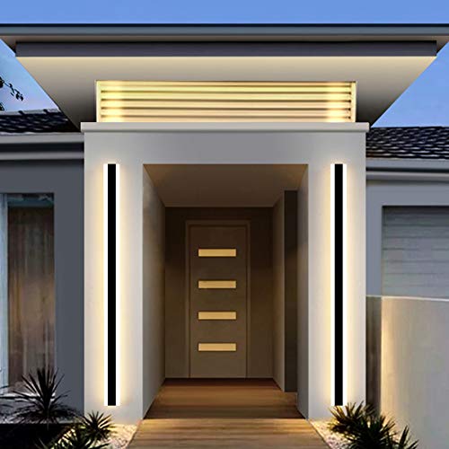 Applique extérieure LED 120cm noire IP44 pour jardin moderne - 5