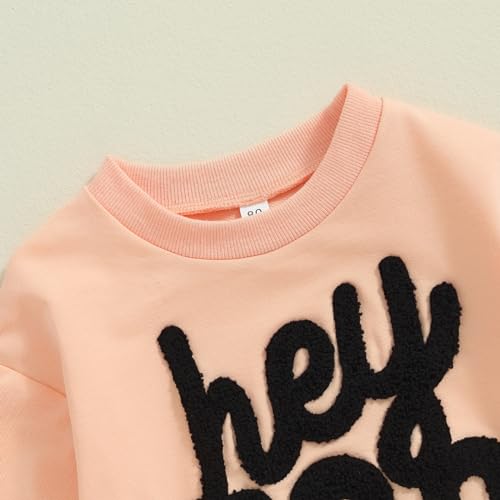 Image of FYBITBO Halloween Outfits For Toddler Girls Baby Kids Boo Sweatshirt Long Sleeve Shirt Tutu Skirt Dress Fall Clothes Sets