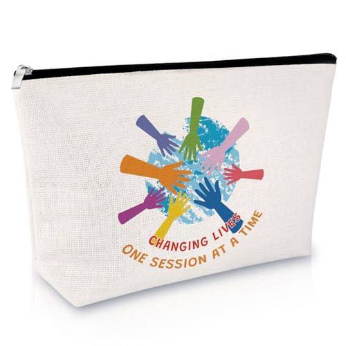 ABA Therapist Behavior Therapist Gifts Appreciation Gifts for Behavior Analyst Woman Makeup Bag Autism Awareness Christmas Birthday Thank You Presents for Her Autism Teacher Zipper Travel Cosmetic Bag