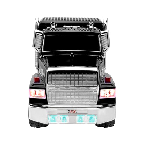 Truck Speaker Replica Bluetooth Speaker (BT-1985), Rechargeable with LED Lights, TWS Pairing, FM Radio, USB/TF Playback, AUX Input, Built-in Mic, USB-C Cable Included (Black) - Thumbnail 7