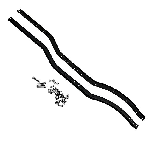 WEFEINO 2PCS Stainless Steels RC Frame Rails Chassis Frame Beam for 1/10 Axial SCX10 RC Crawler Car Upgrade Parts
