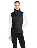 Calvin Klein Women's Quilted Vest with Sherpa Collar, Black, X-Large