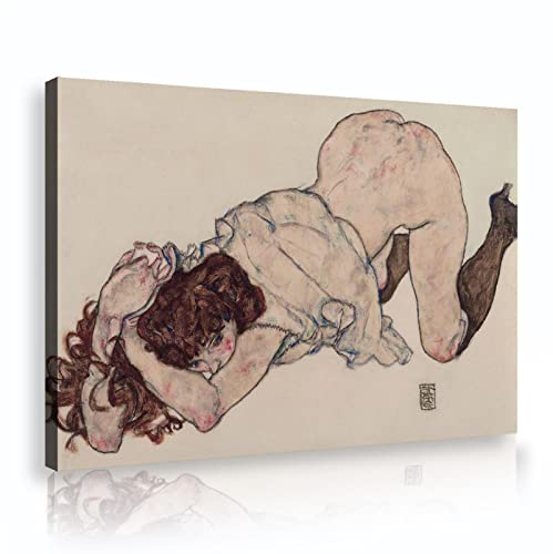 Impression d'œuvres d'art Egon Schiele cadre intérieur bois