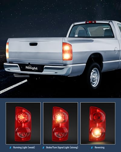 Image of Nilight Taillight Assembly Compatible with 2007 2008 Dodge Ram 1500