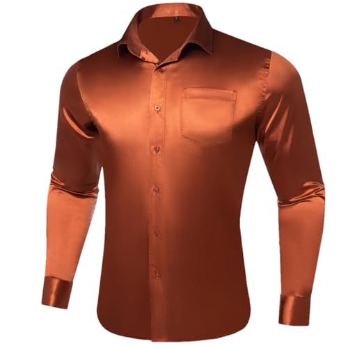 Chemise en satin doux homme anti-pli pour rester chic au bal