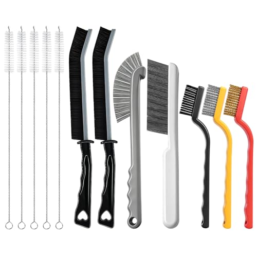12pcs Crevice Cleaning Brush, Straw Cleaner Brush, Hard Bristle Grout