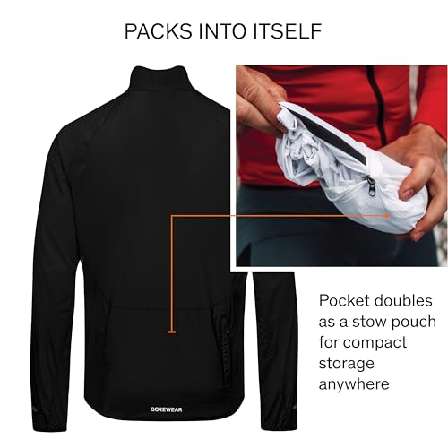 Image of GOREWEAR Spinshift Men's Cycling Windbreaker Jacket | Lightweight, Packable, Water-Repellent Bike Jacket for Men