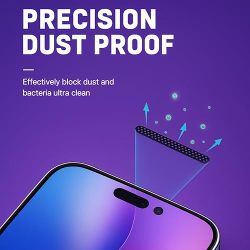 Image of Tempered Glass Screen Protector Compatible for iphone 16e, iPhone 14, iPhone 13 and iPhone 13 Pro (6.1 Inch) with Edge to Edge Coverage and Easy Installation kit, Black