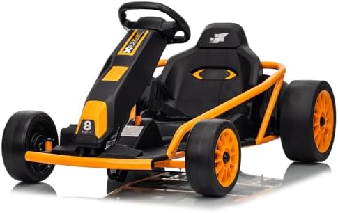 VoltzToys 24V Electric Go Kart for Kids, Heavy-Duty Metal Frame f...