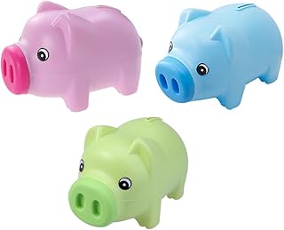 Toyvian 3 Pçs Bonecos Para Crianças Cofrinho Azul Cofrinho Infantil Cofrinho Fofo Cofrinho De Brinquedo Cofrinho De Porco Cofrinho De Poupança Pote Perolado Cofrinho Infantil Cor Da Terra
