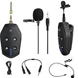 WinBridge Wireless Microphone System, Headset Mic Lavalier Mic Stand Mic, 1/8" Receiver Transmitter