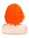 morvally Short Wavy Curly Bob Wig with Bangs Natural Heat Resistant Synthetic Hair Cosplay Costume Party Wigs (Orange)