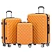 Produktbild BEIBYE Zwillingsrollen 2066 Hartschale Trolley Koffer Reisekoffer Gepäck M-L-XL-Set (Orangen, Set)