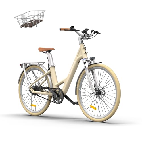 Ado Air28pro Bicicleta Eléctrica, 28 Ebike Para Adultos, Bici Eléctrica Urbana, Motor Bafang, Transmisión Por Correa, Ipx7 Lcd, Modo Eco Y Modo Sport, App, Extraíble Batería Alcance De 100 Km