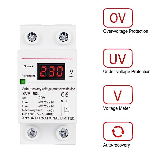 Relé protector de voltaje 230V con rearme automático en riel DIN 63A 3