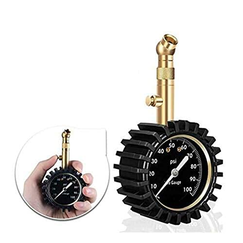 HMTE Neumáticos Medidor de presión de neumáticos de automóviles - 0-100 PSI Certificado para Servicio Pesado