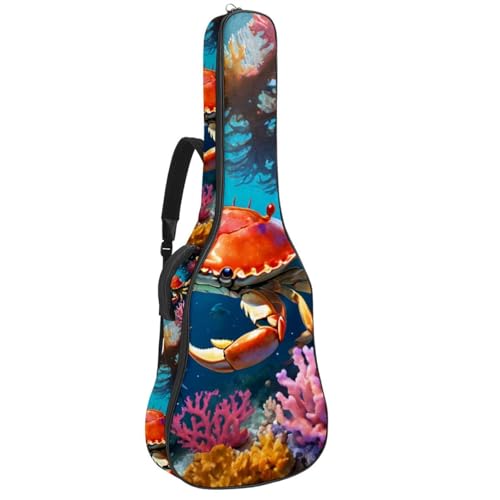 Housse guitare acoustique étanche multicolore avec poches de rangement