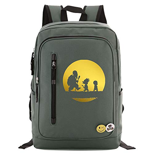 Jjzz Niña Niño Adolescente con Estampado De Anime Dragon Ball Gold  2 Mochila Escolar