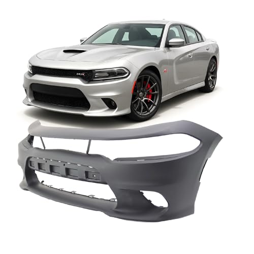 Image of FitParts Compatible with Dodge Charger 2015-2023 Front Bumper Cover | Primed, Ready to Paint, OEM 5PP39TZZAE, CH1000A23