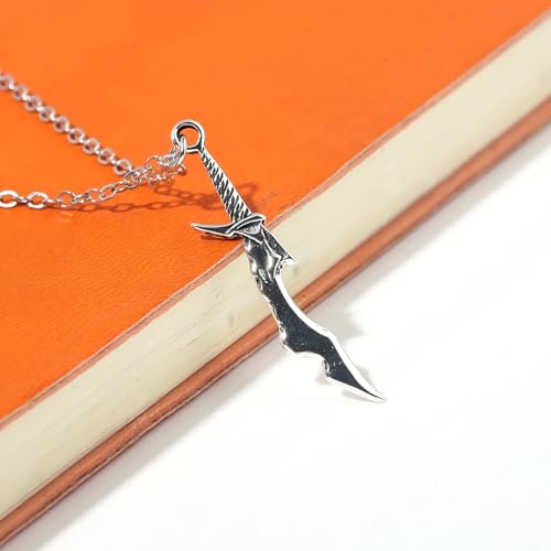 Solo Leveling Sung Jin-woo Sword Dagger Pendant Chain Necklace - Silver3
